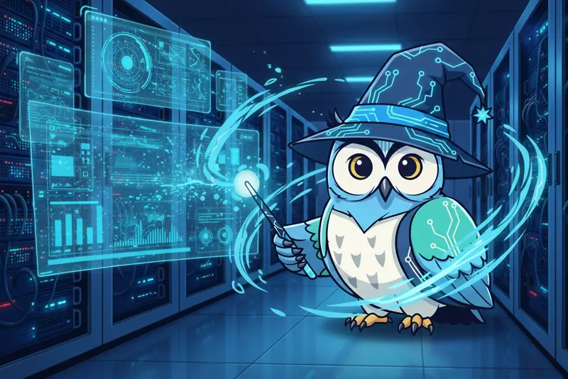 Cyber Owl doing Server magic